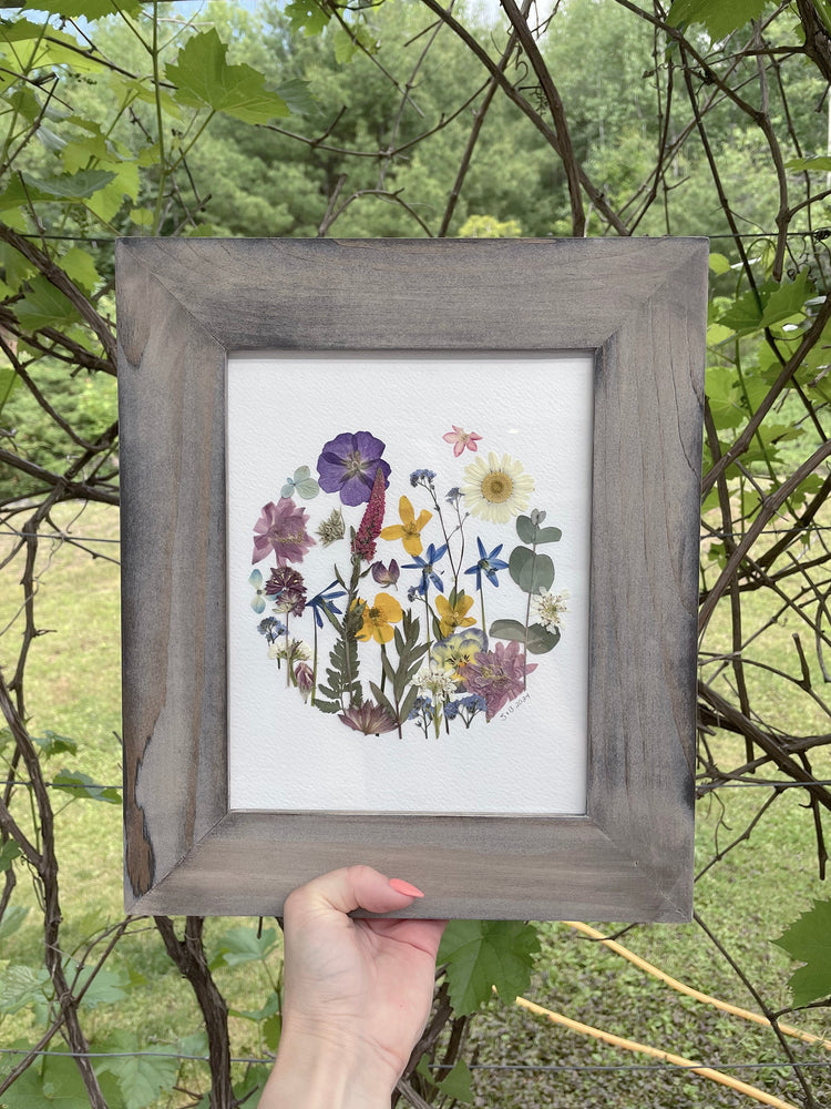 Pressed Flower Original Artwork - Framed