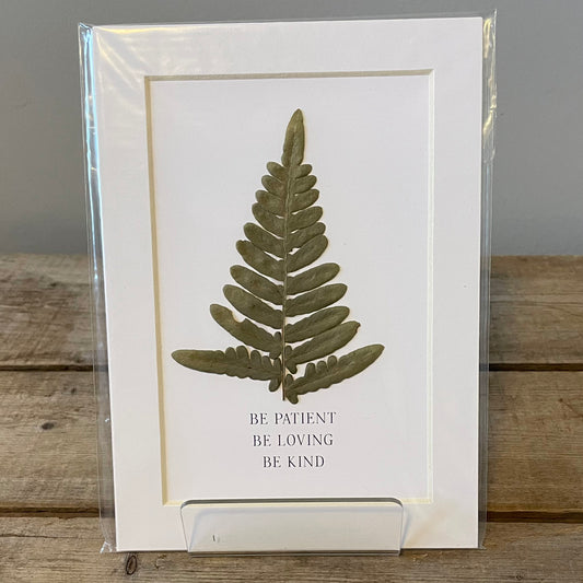 4"x6" Wild Fern with text - Mini Original Artwork