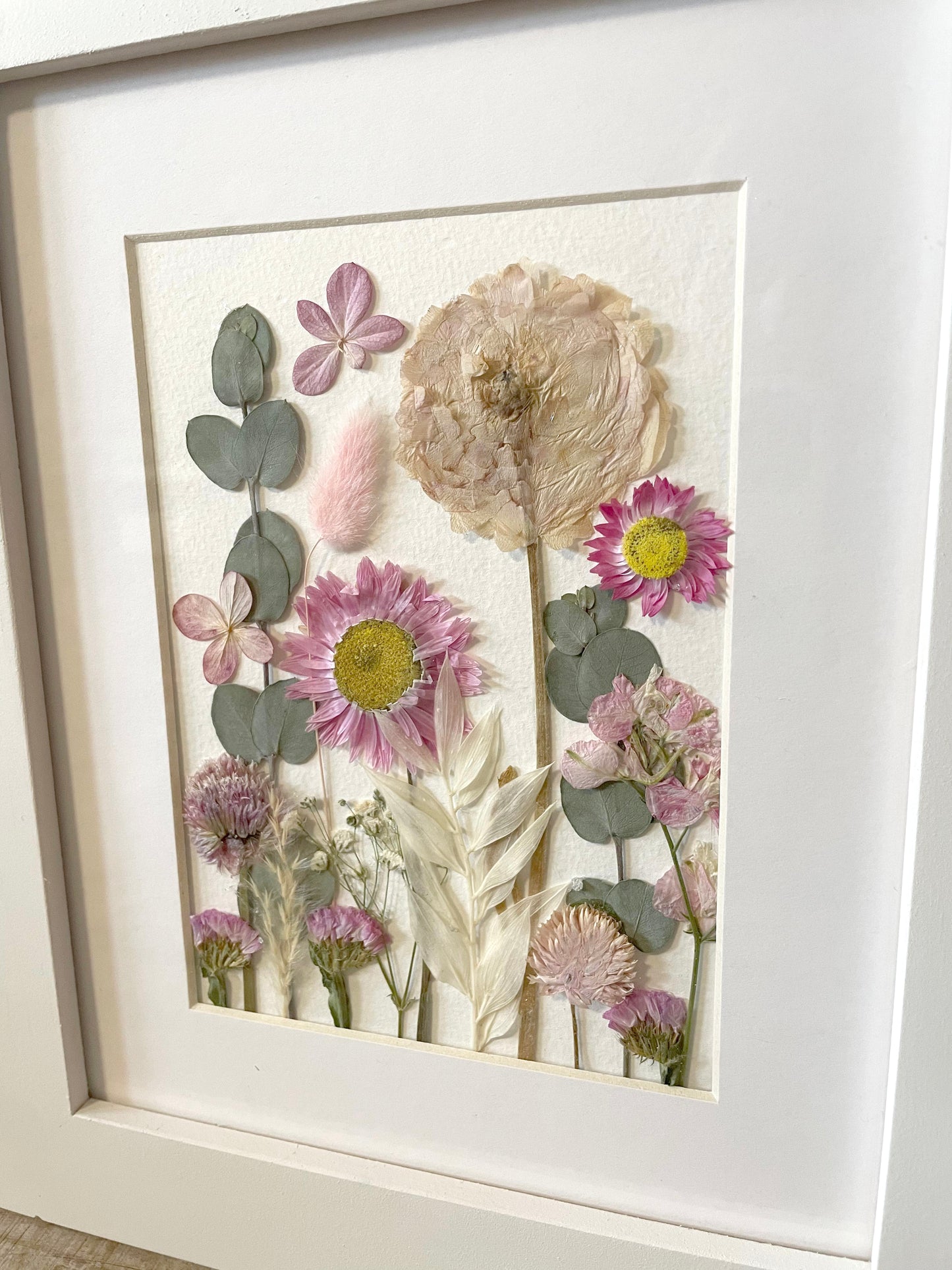Pink Pressed Flower Garden - Small