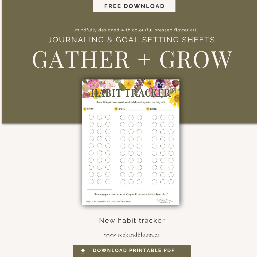 Gather & Grow Printable Journaling & Goal Setting Sheets - Free Download