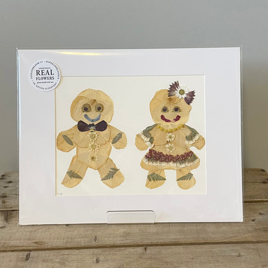 8x10" Christmas Gingerbread Friends - Original Artwork