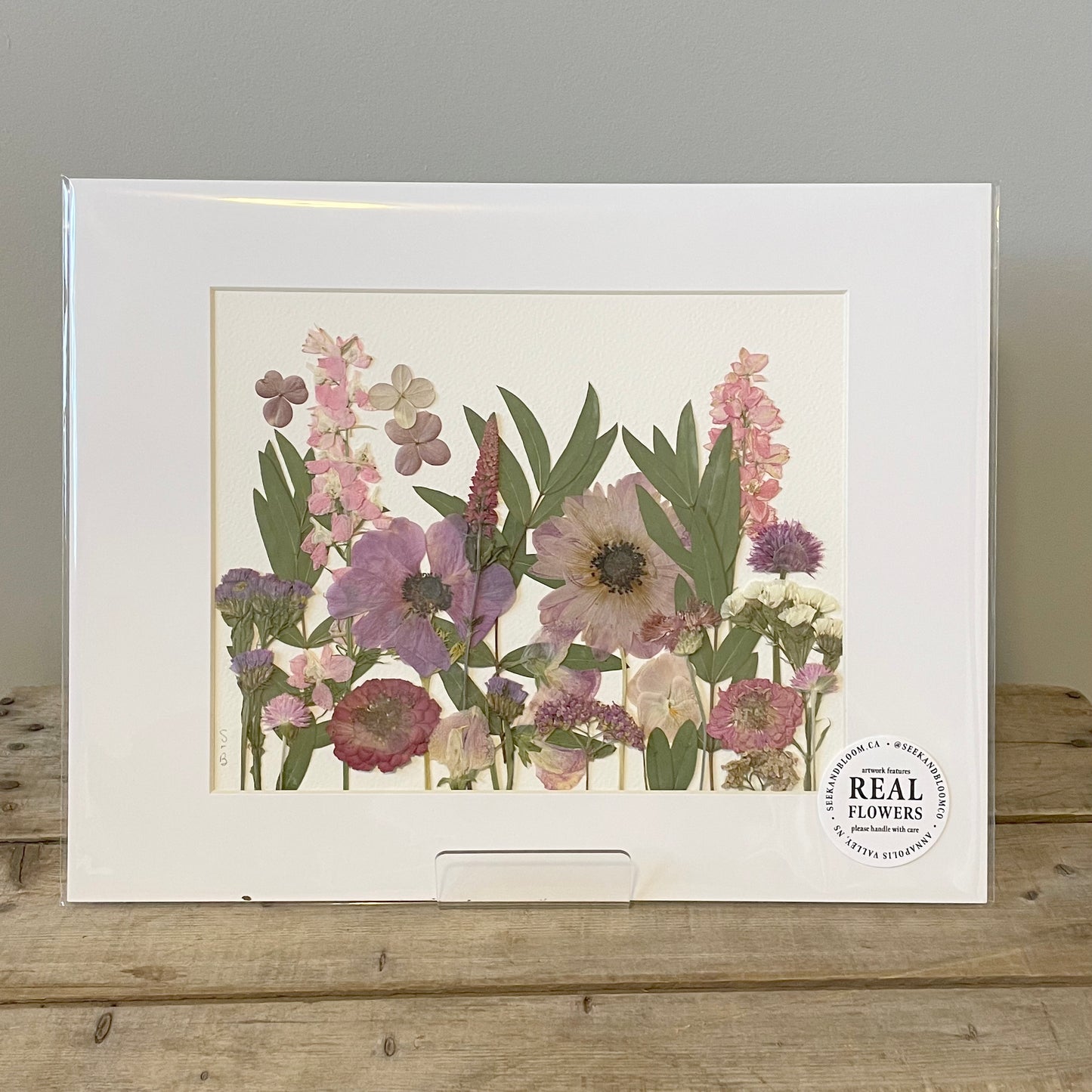 8x10" Pink Garden - Original Artwork