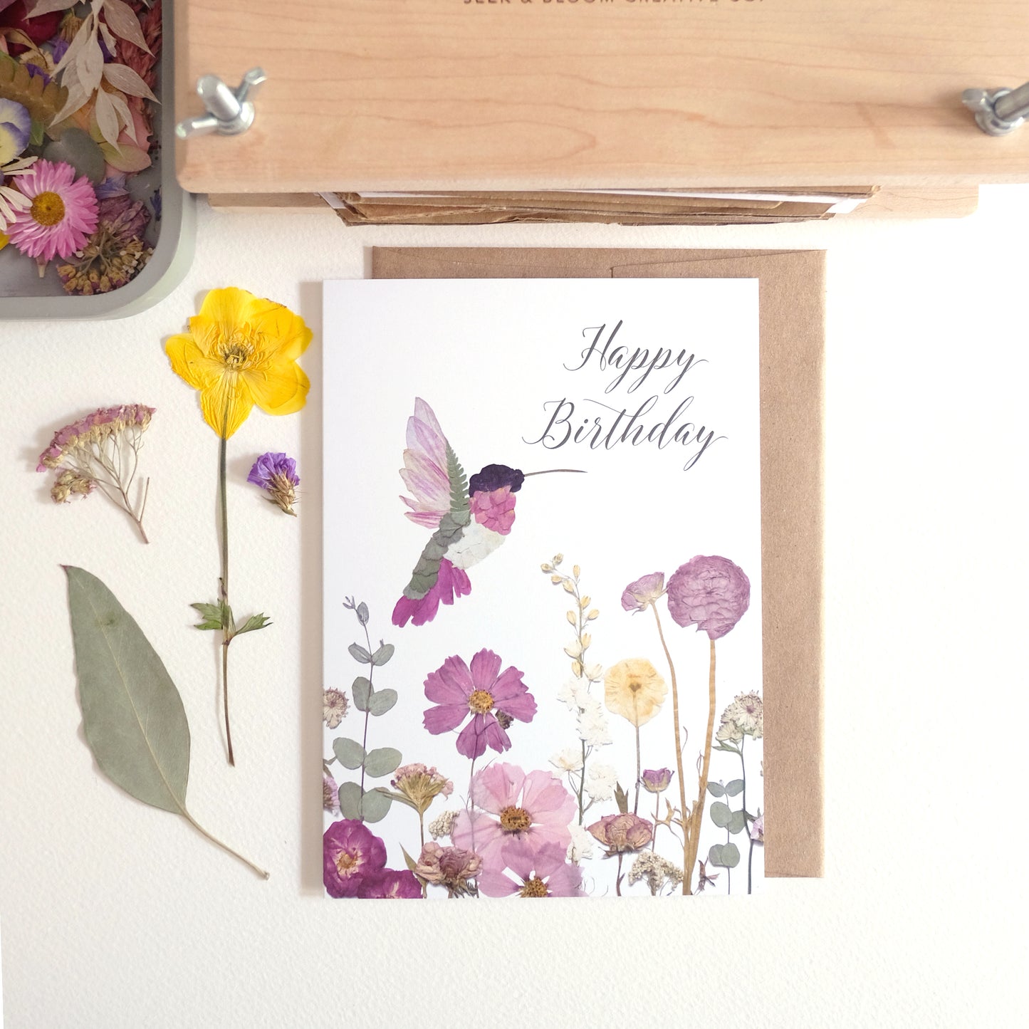 Hummingbird, Happy Birthday, Large Card