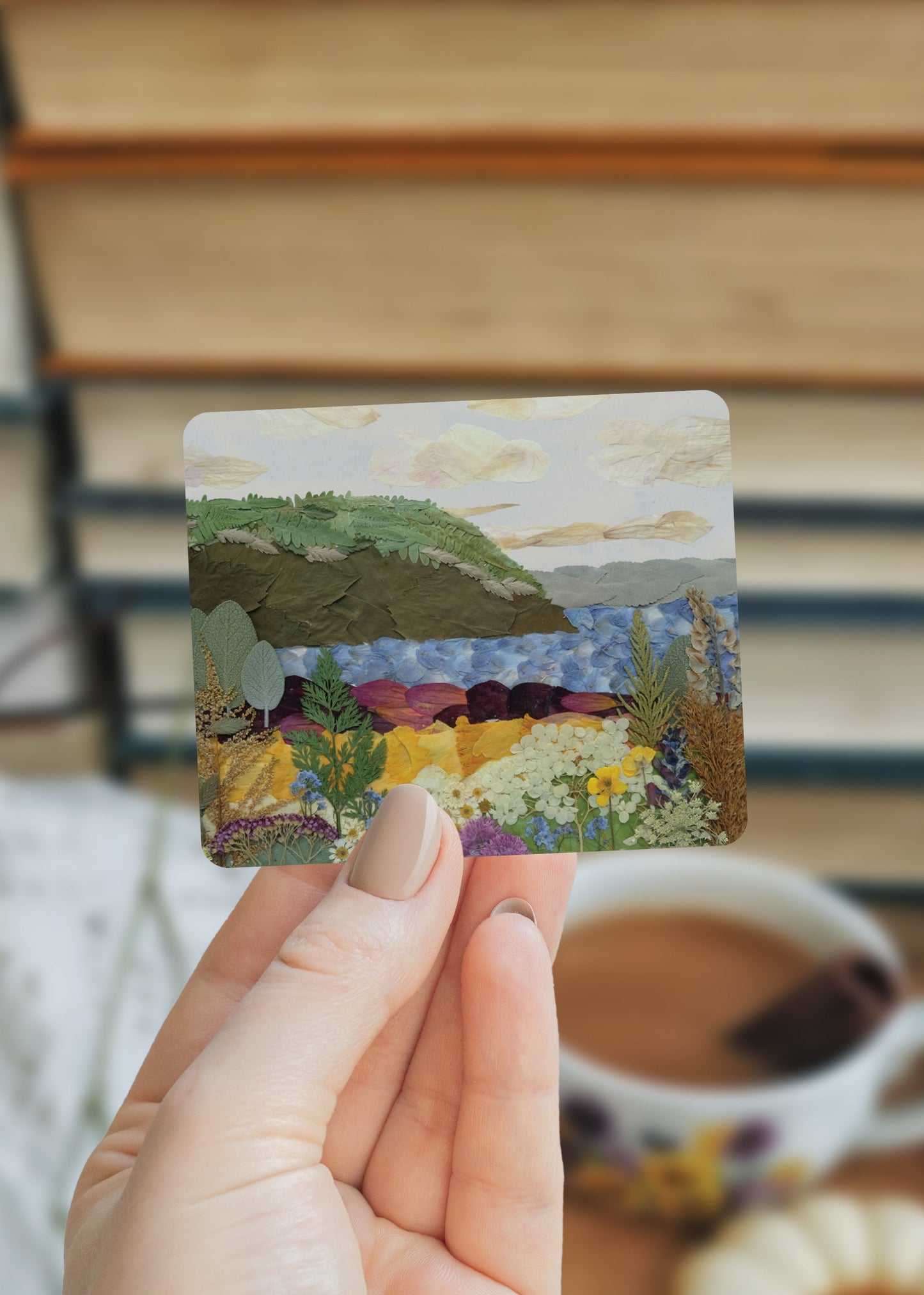Blomidon, Pressed Flower Art Sticker