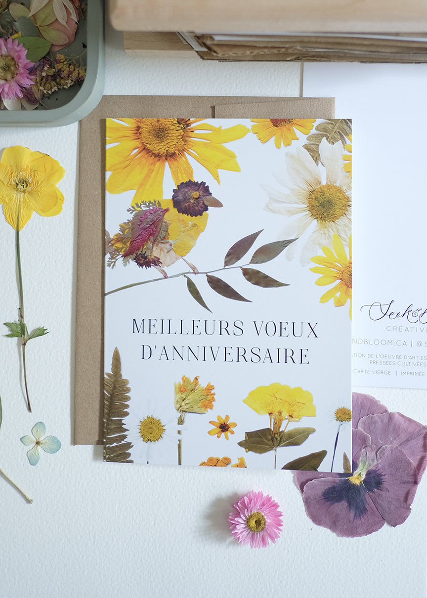 Meilleurs voeux d'anniversaire, Large Card French