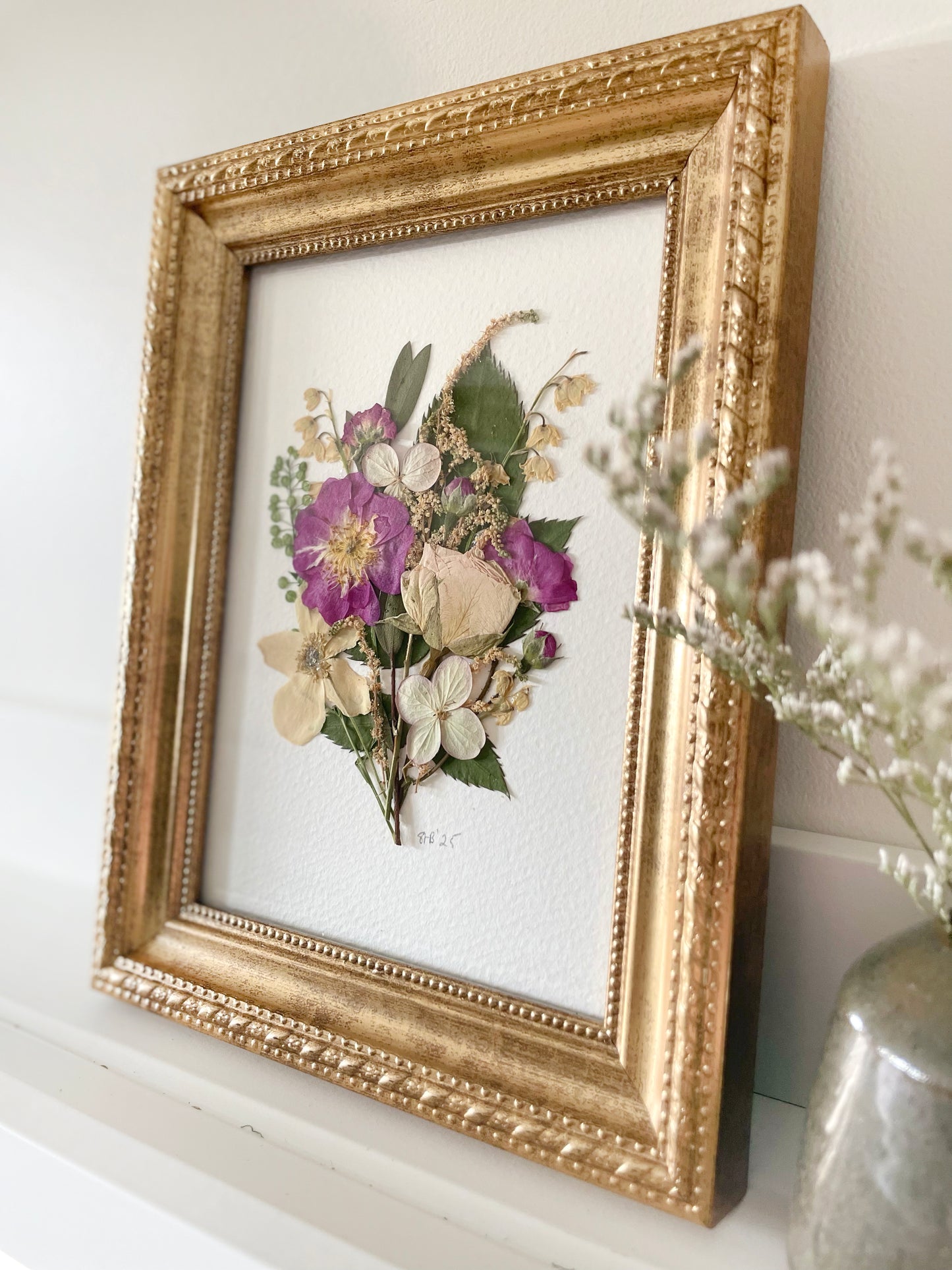 Vintage Garden Rose Bouquet- Original Artwork