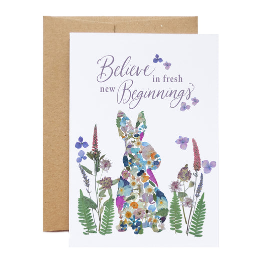 Rabbit, Believe in fresh new beginnings, Large Card *Discontinued