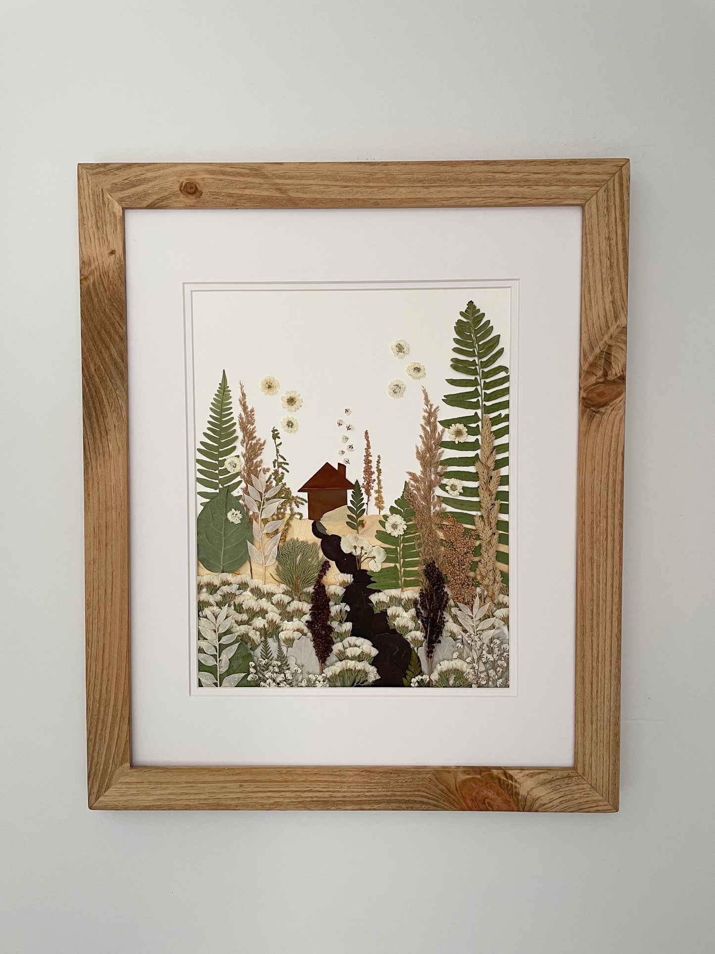 Cabin in the Woods, Botanical Original Artwork