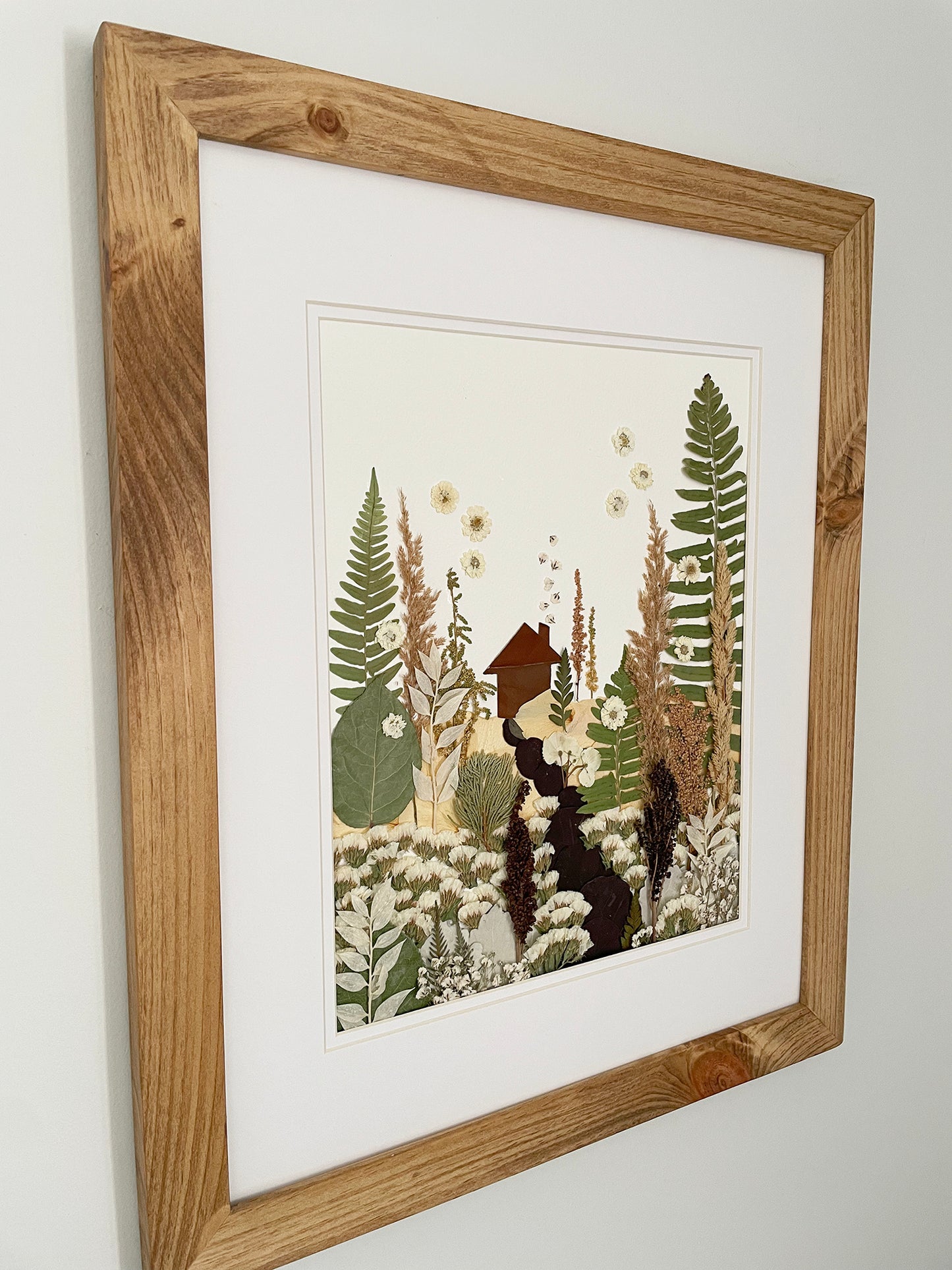 Cabin in the Woods, Botanical Original Artwork