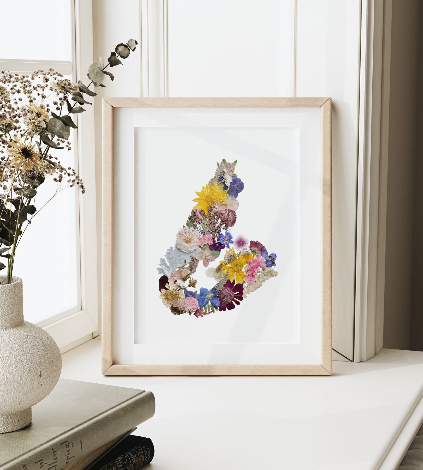 Cape Breton Flower Map, Pressed Flower Art Print