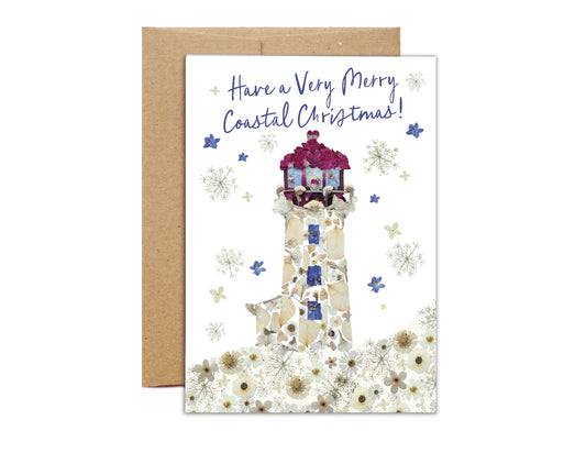 Coastal Christmas, Lighthouse, Card 5x7