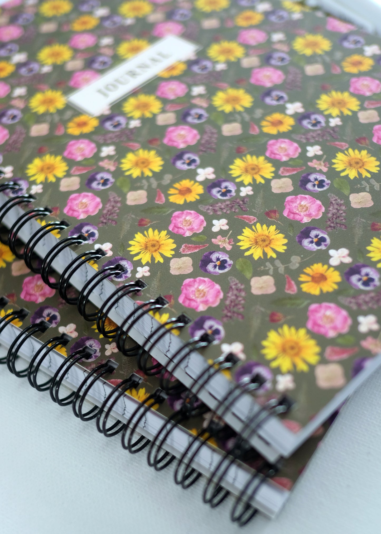Journal, Pressed Flower Art Pattern Journal