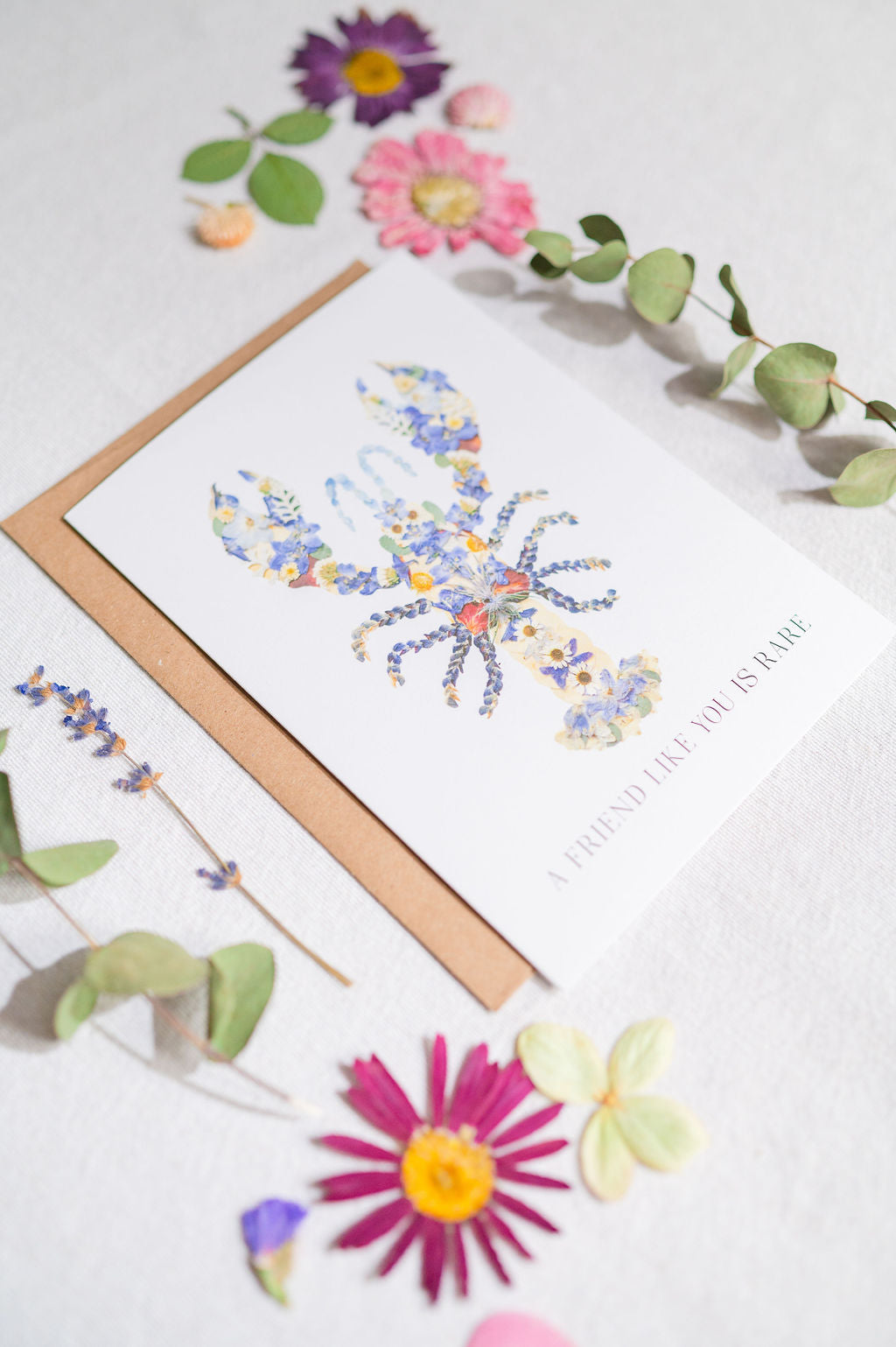 Lobster Blue, A Friend Like You is Rare, Everyday Friendship Card