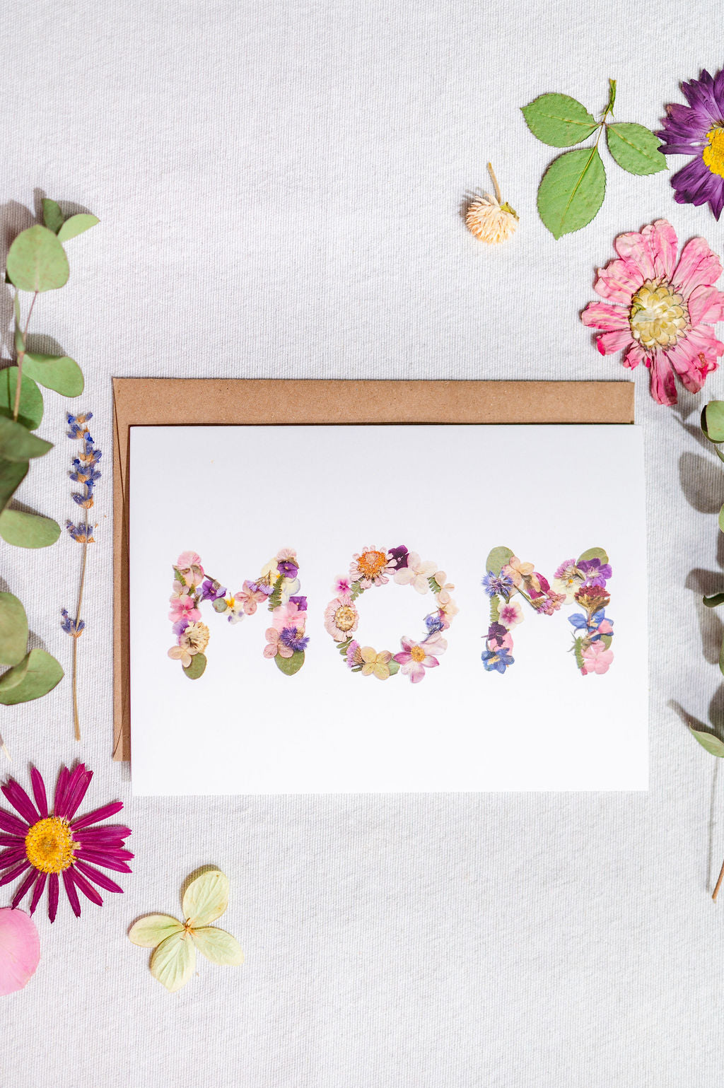 MOM Pressed Flower, Mother's day Card