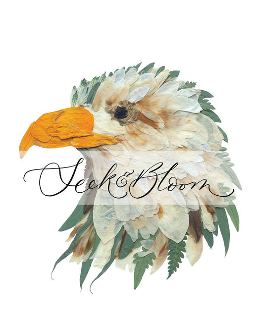 Bird Eagle Head - Pressed Flower Print