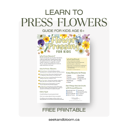 How to Press Flowers For Kids - Free Download