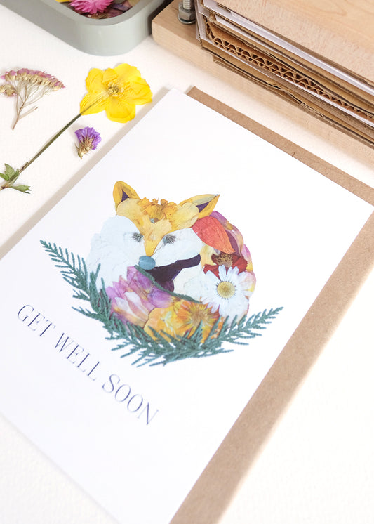 Fox, Get Well Soon, Large Card *Discontinued