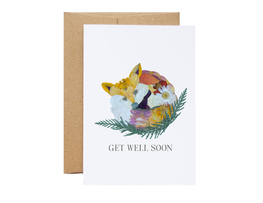 Fox, Get Well Soon, Large Card *Discontinued
