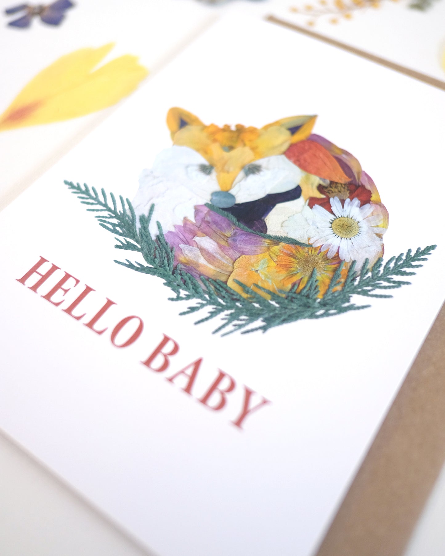 Fox, Hello Baby, Large Card