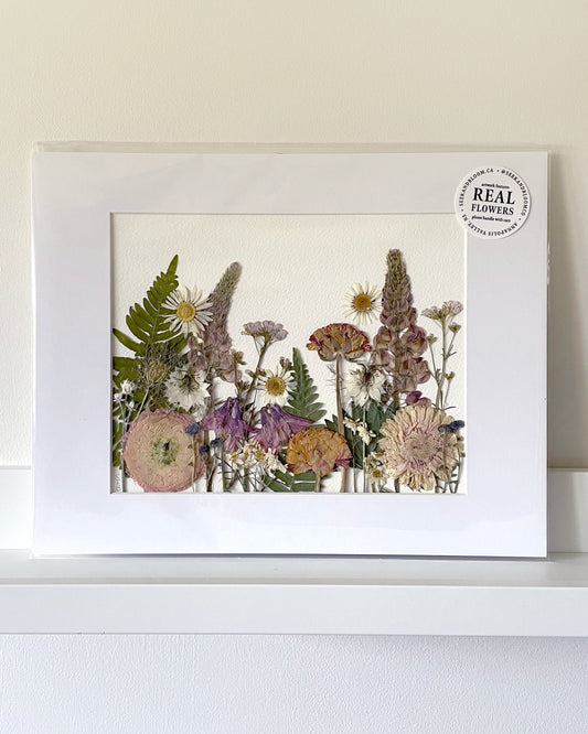 8x10" Shades of Pink Garden - Original Artwork