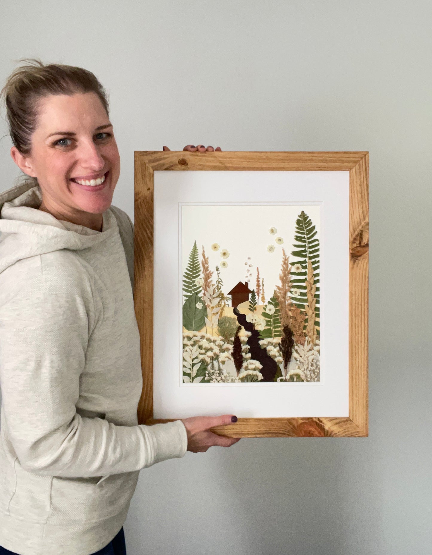 Cabin in the Woods, Botanical Original Artwork