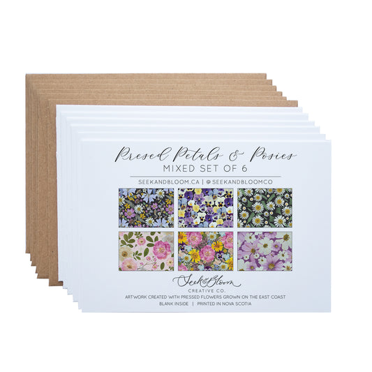 Pressed Petals & Posies - Mixed Note Card Set