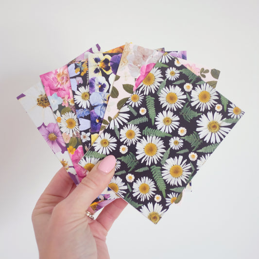 Pressed Petals & Posies - Mixed Note Card Set