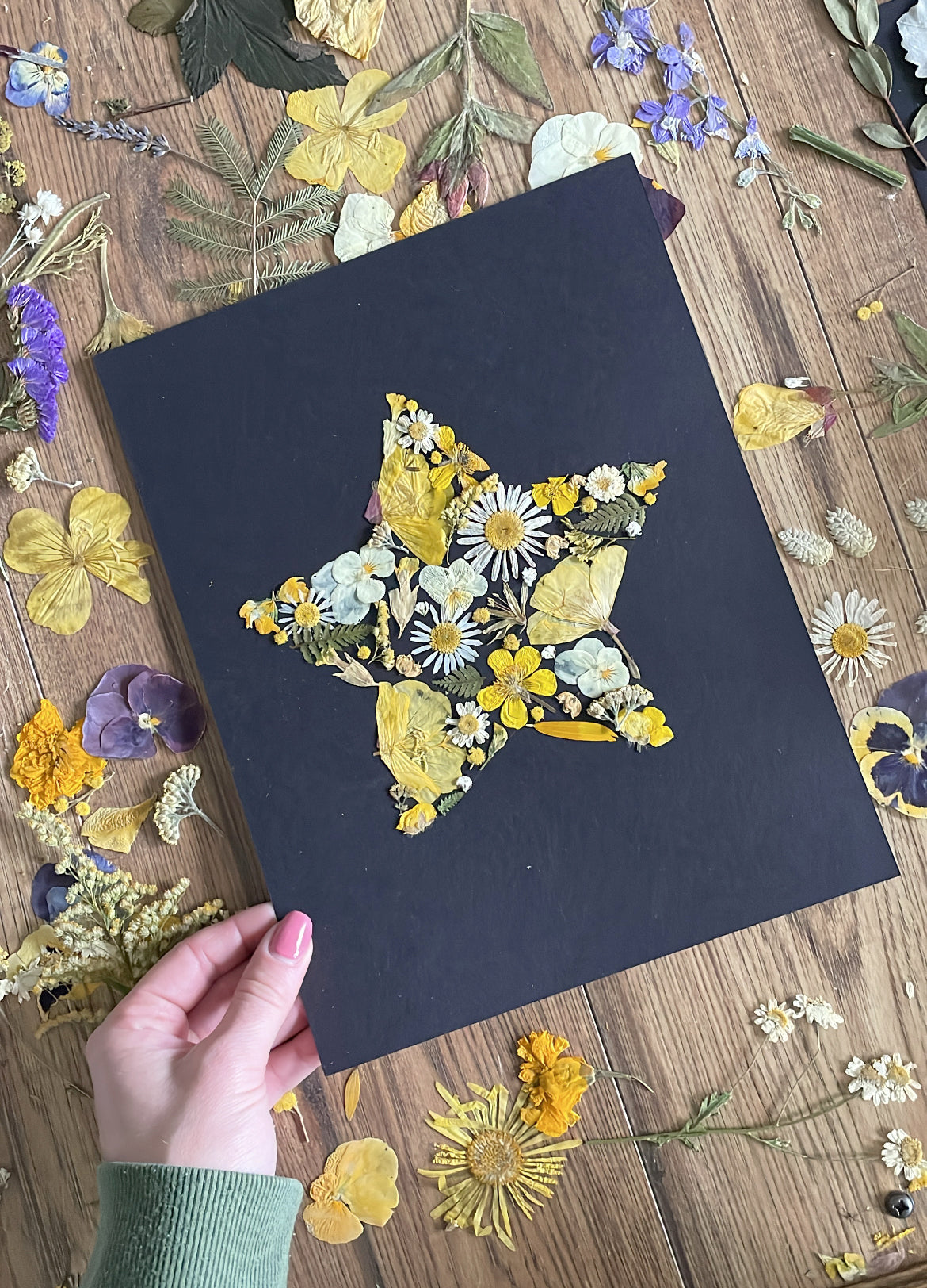 8x10" Floral Star - Original Artwork