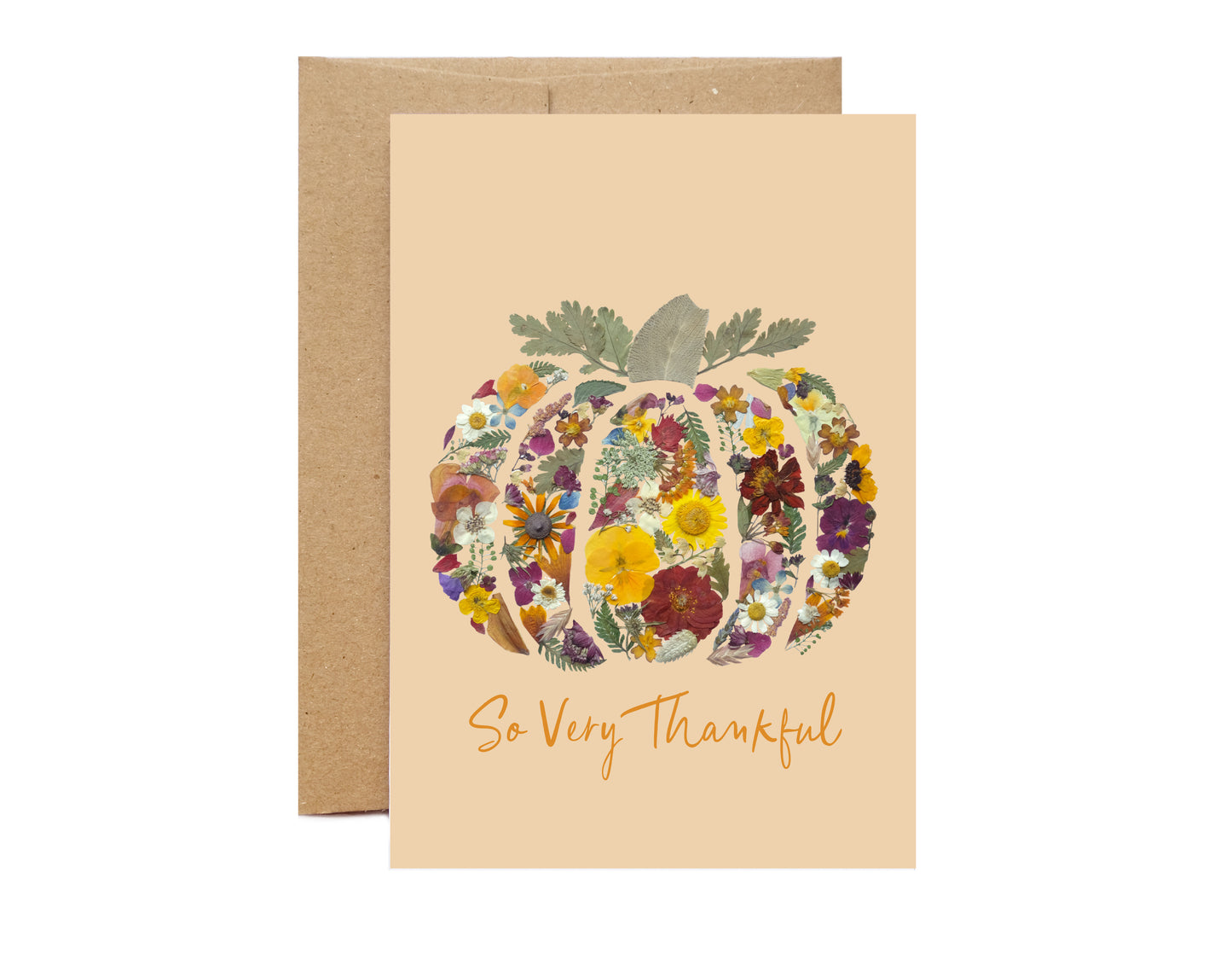 Pumpkin, So Very Thankful, Large Card