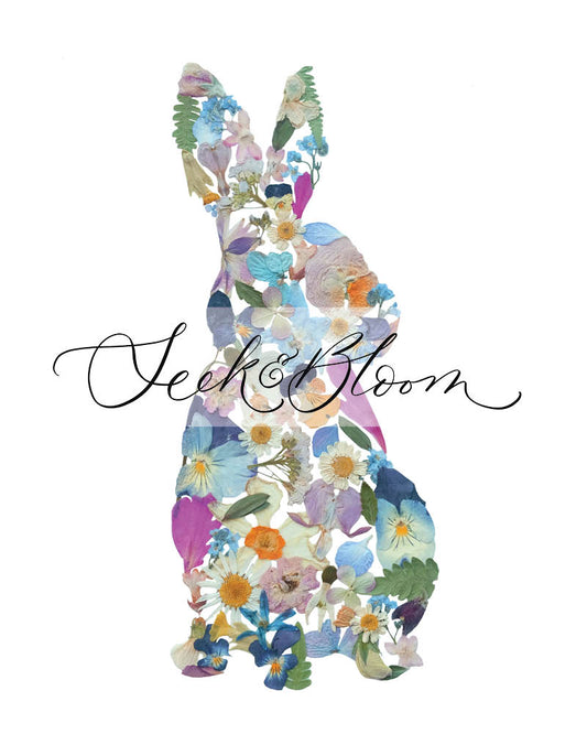 Rabbit - Pressed Flower Print