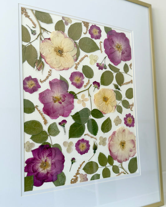 Vintage Garden Rose Collage - Original Artwork