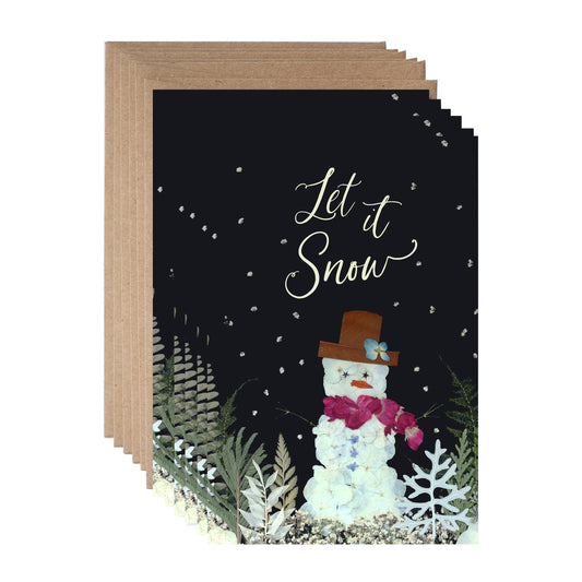 Snowman, Let it Snow, Holiday Note Card Set