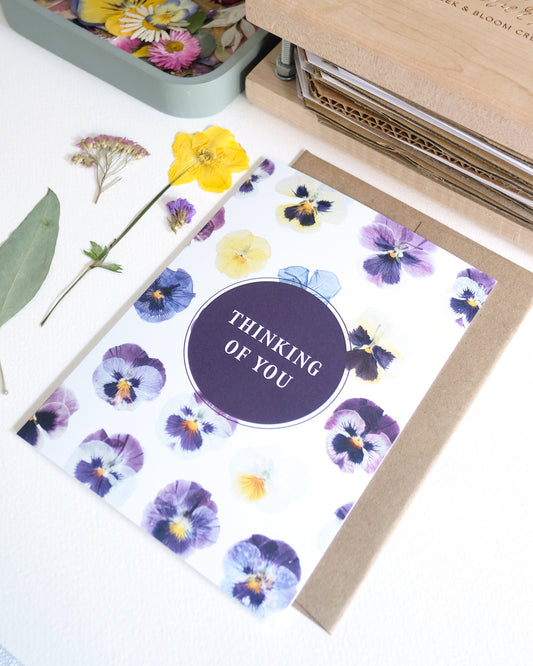 Thinking Of You, Pansy, Large Card