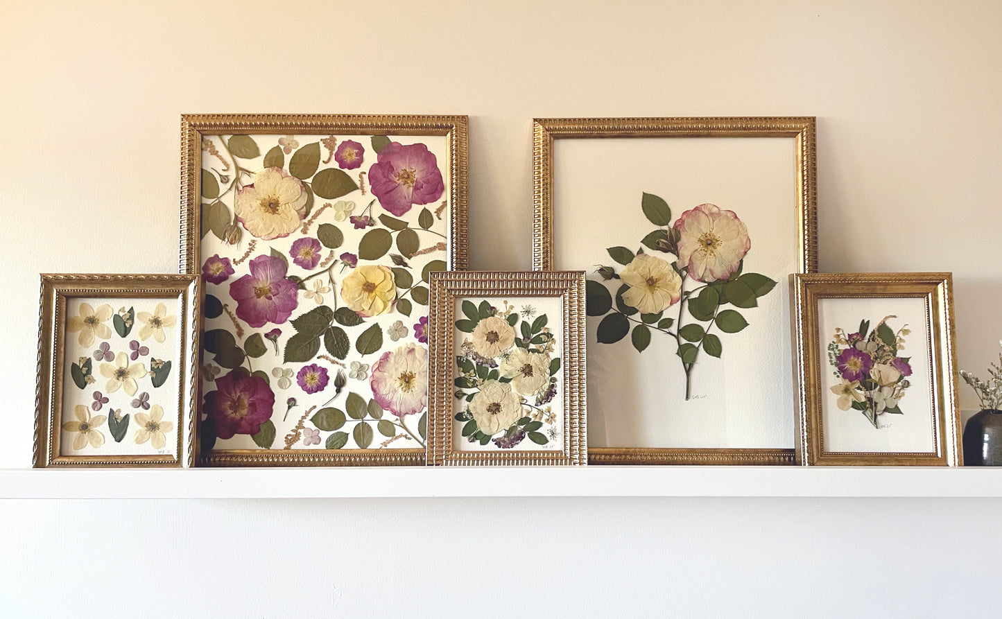 Vintage Single Stem Garden Rose - Original Artwork