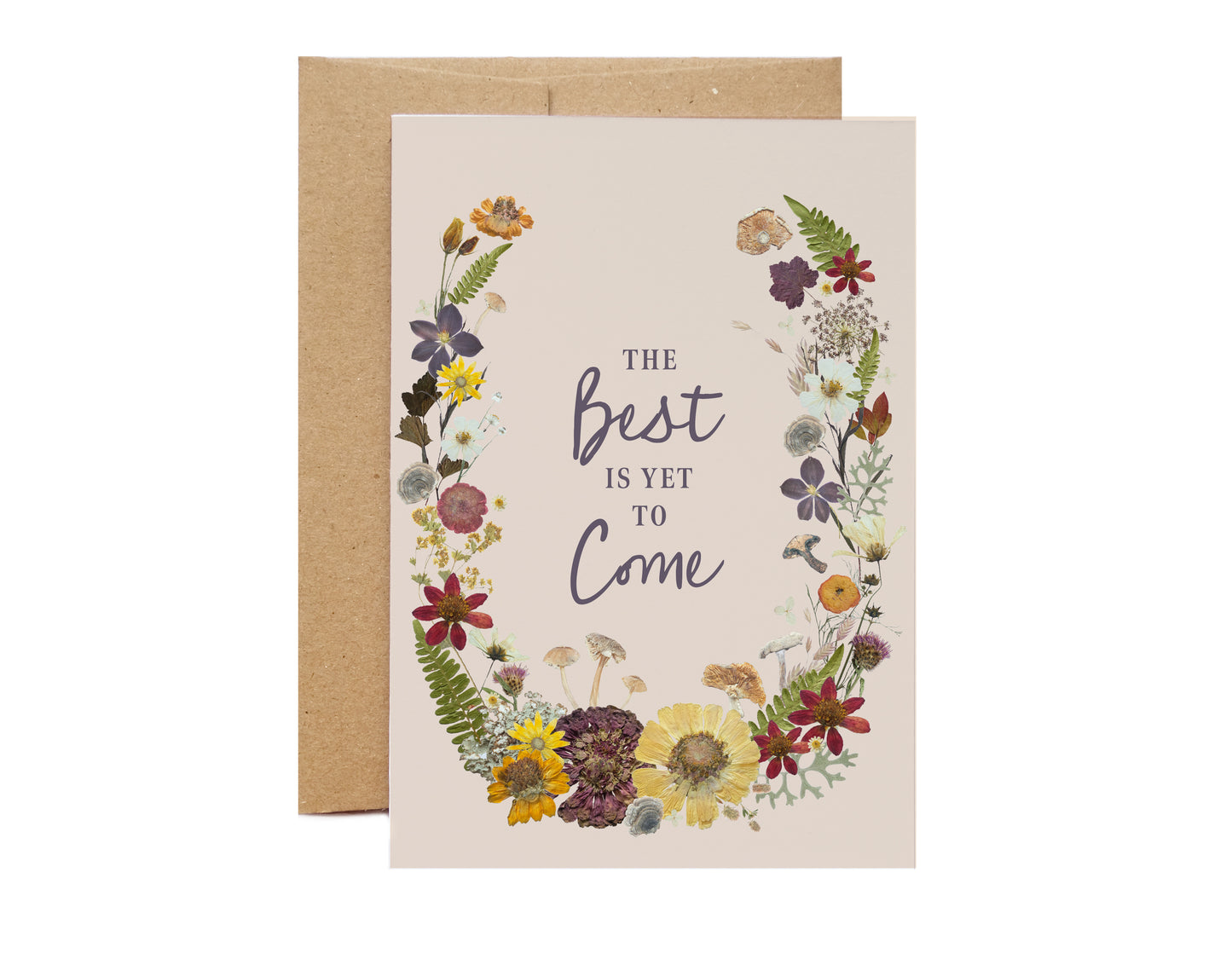 The Best is Yet To Come, Mushroom Wreath, Large Card