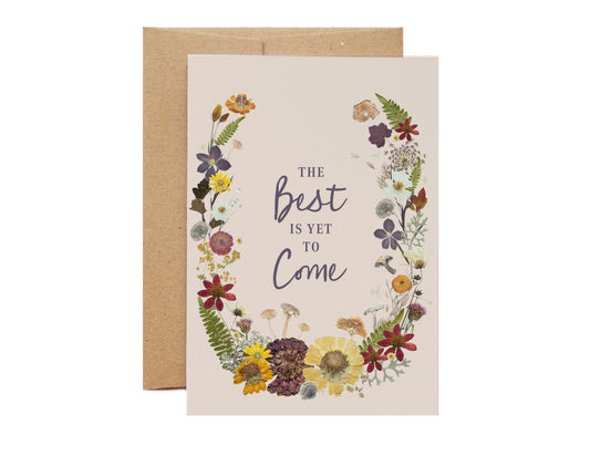 The Best is Yet To Come, Mushroom Wreath, Large Card