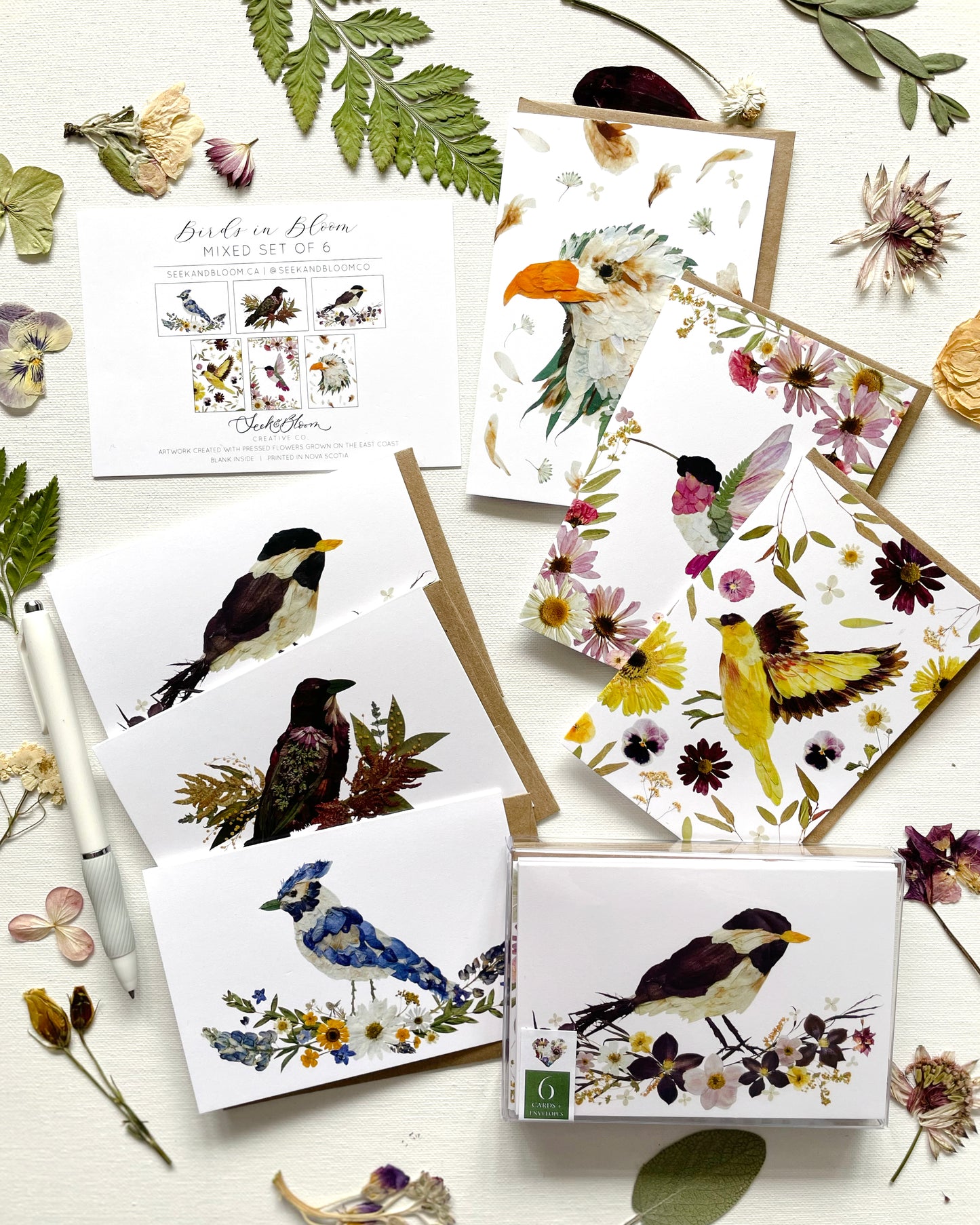 Birds in Bloom - Mixed Note Card Set