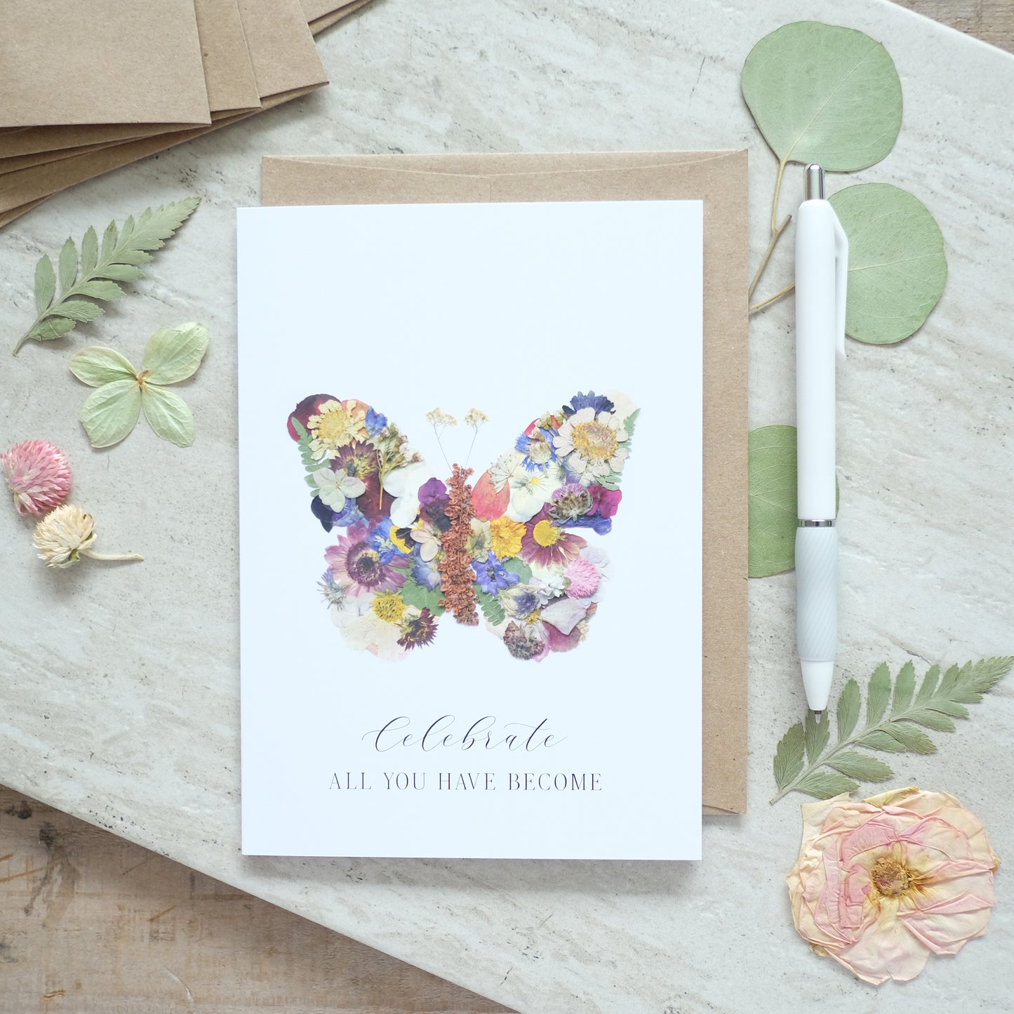 Celebrate All You Have Become, Butterfly, Birthday or Celebration, Large Card