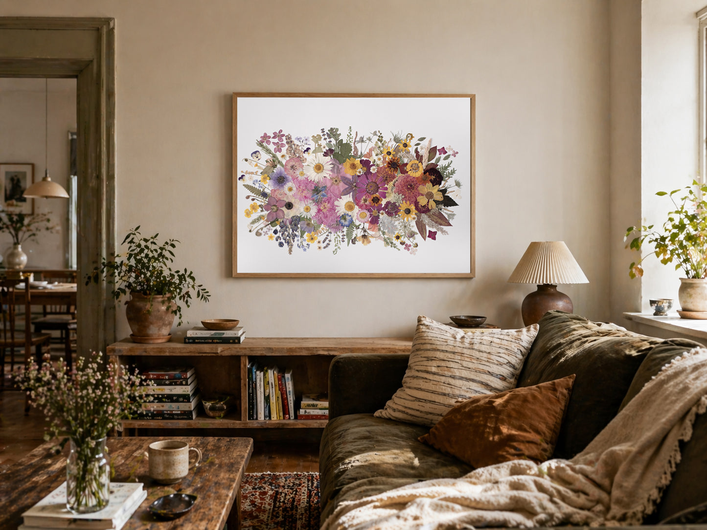 Seasons Bouquet, Pressed Flower Art Print