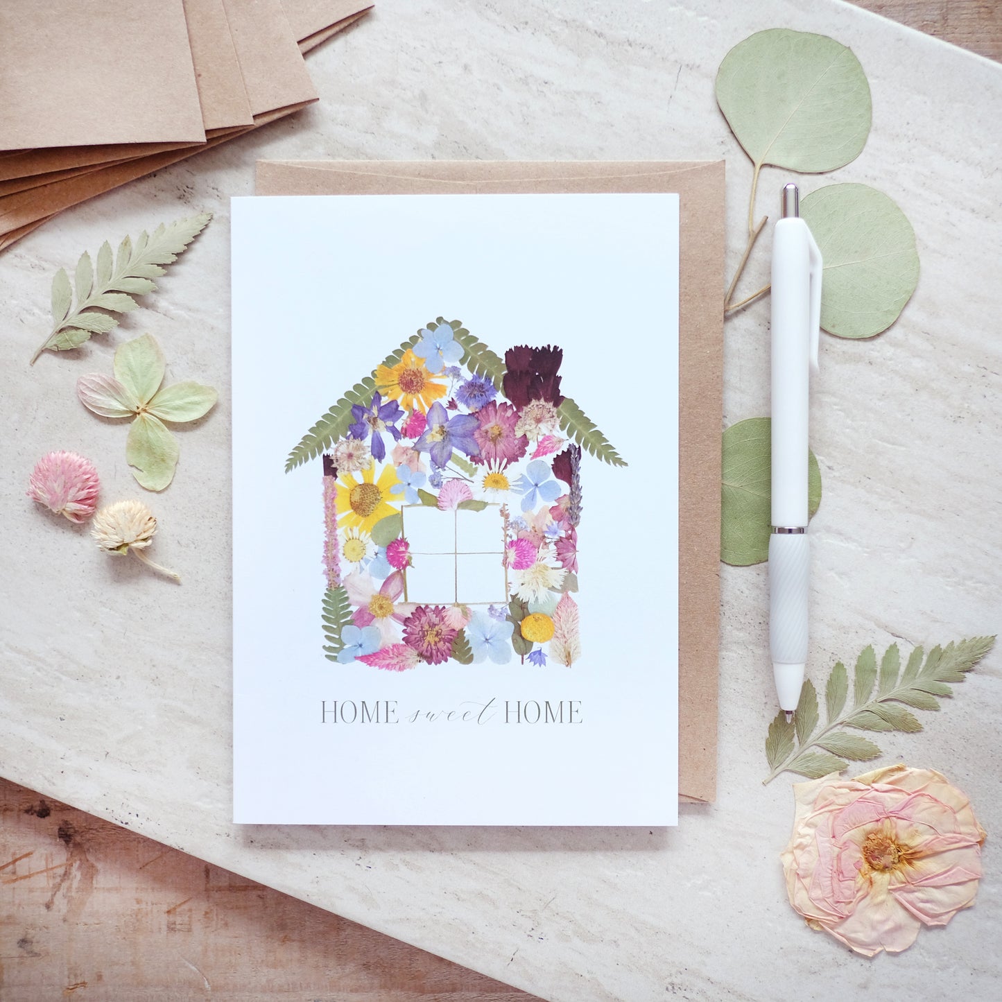 Home Sweet Home, Pressed Flower House