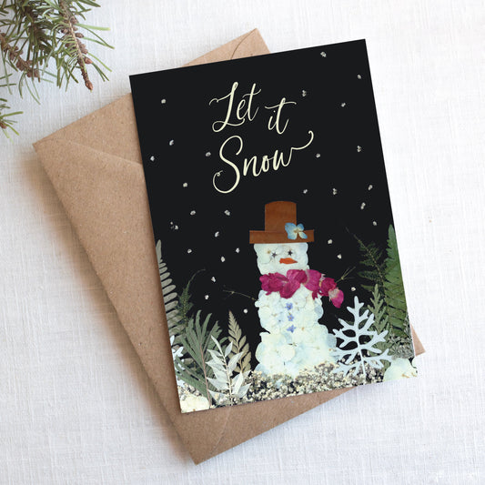 Snowman, Let it Snow, Card 5x7
