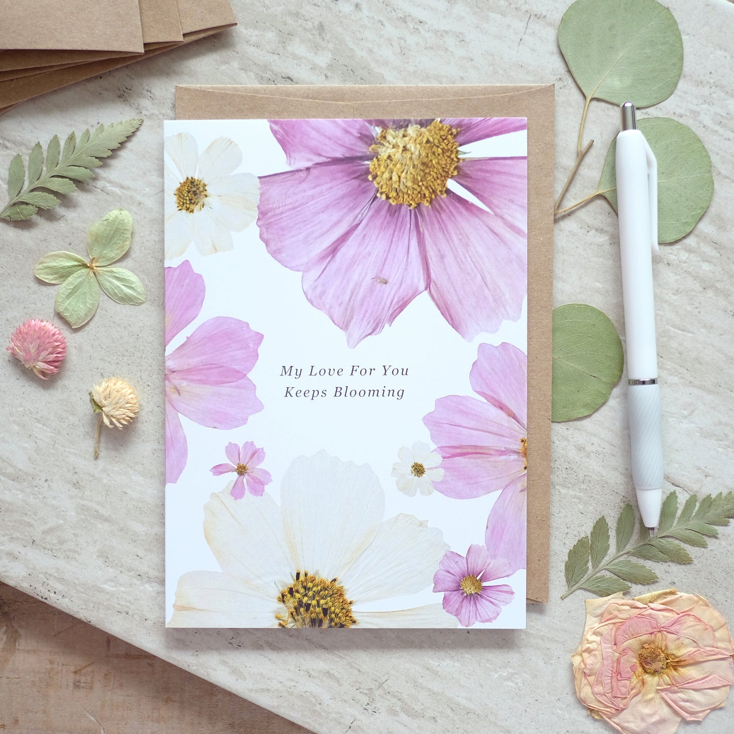 My Love For You Keeps Blooming Card