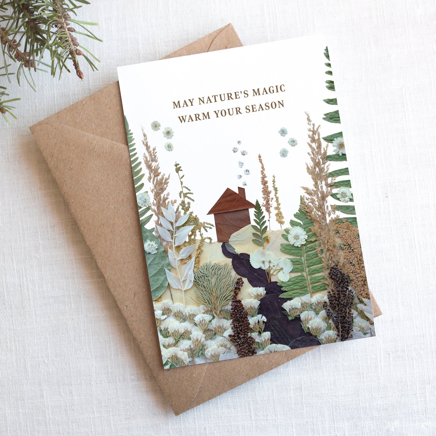Winter Cabin, May Nature's Magic Warm Your Season, Card 5x7 -  *Discontinued