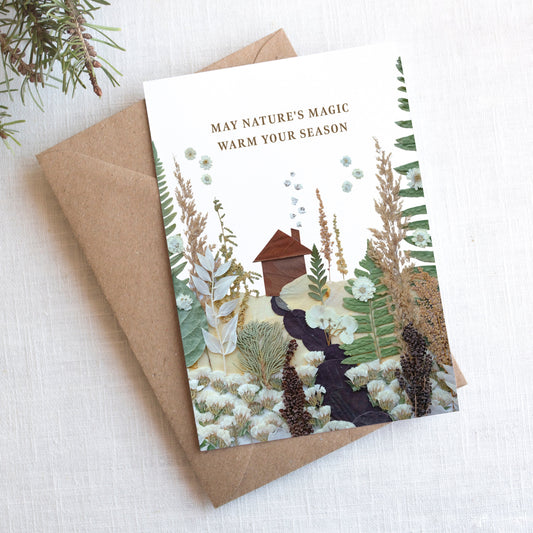 Winter Cabin, May Nature's Magic Warm Your Season, Card 5x7 -  *Discontinued