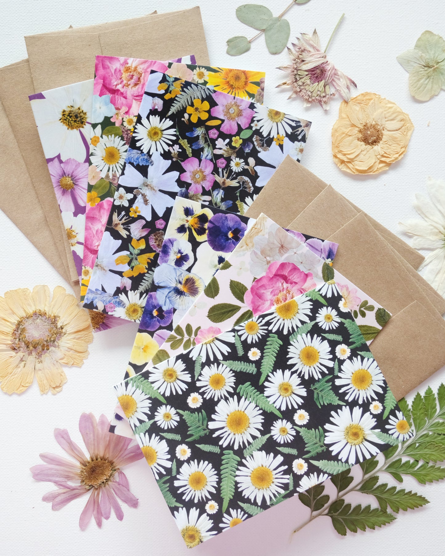 Pressed Petals & Posies - Mixed Note Card Set