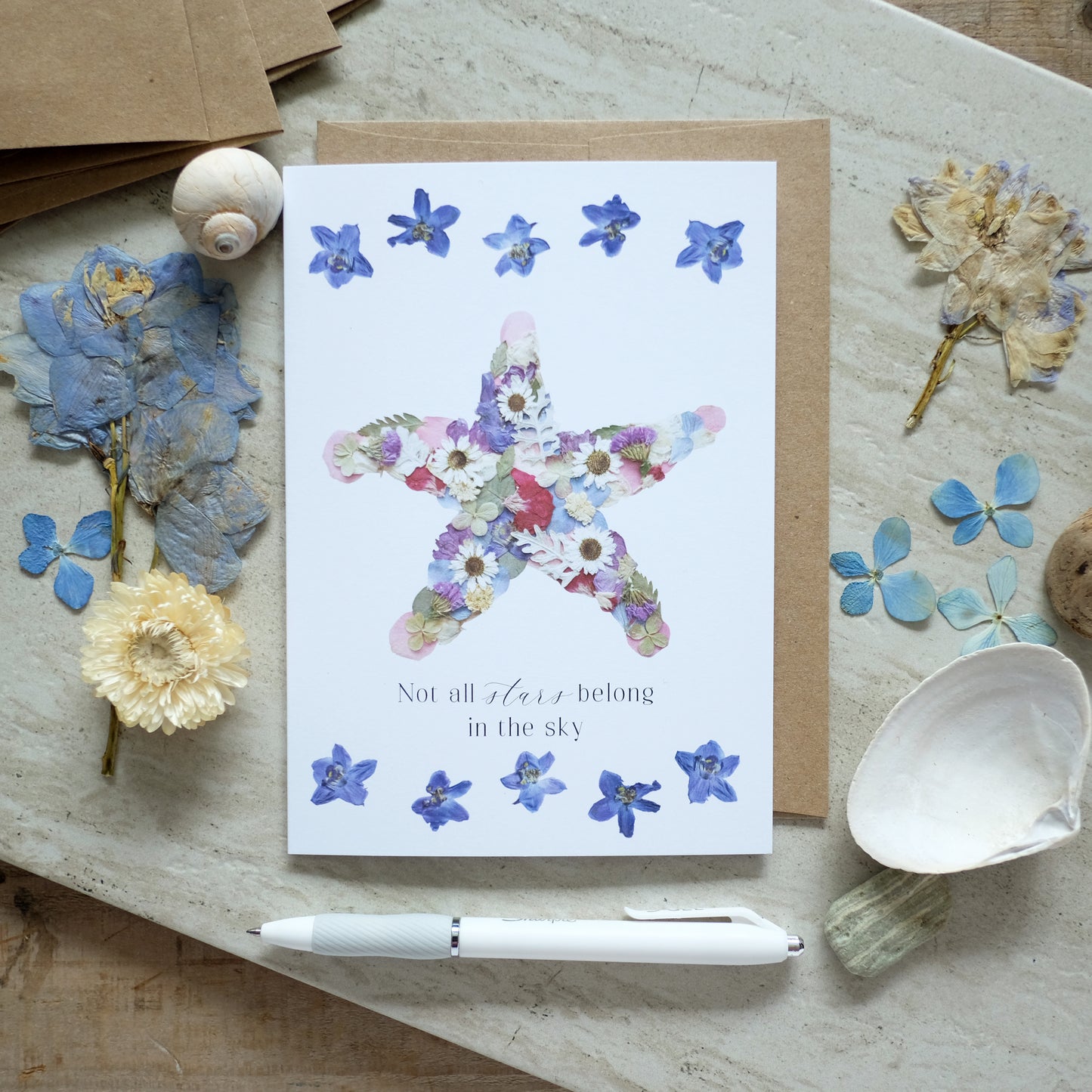 Starfish Flowers, Not Every Star Belongs in the Sky, Card