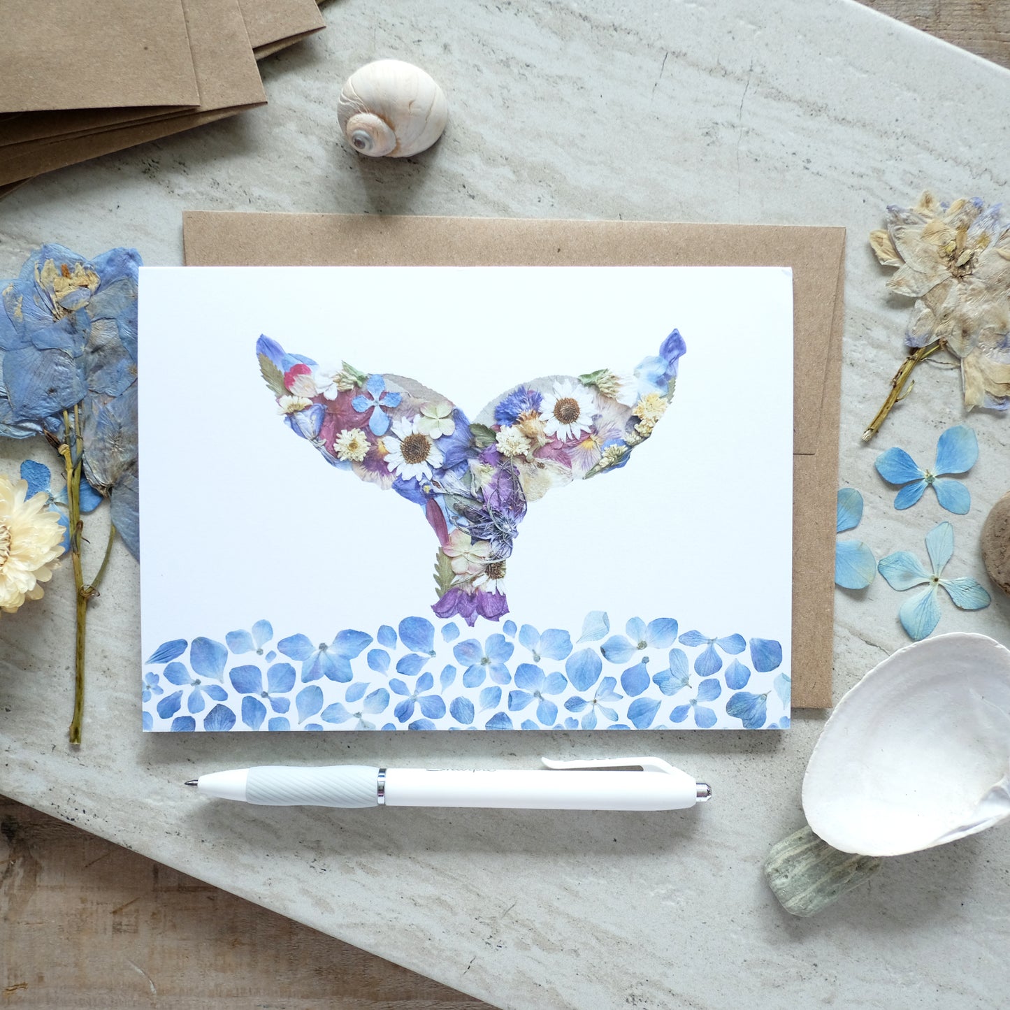 Whale Tail in Ocean, Everyday Card