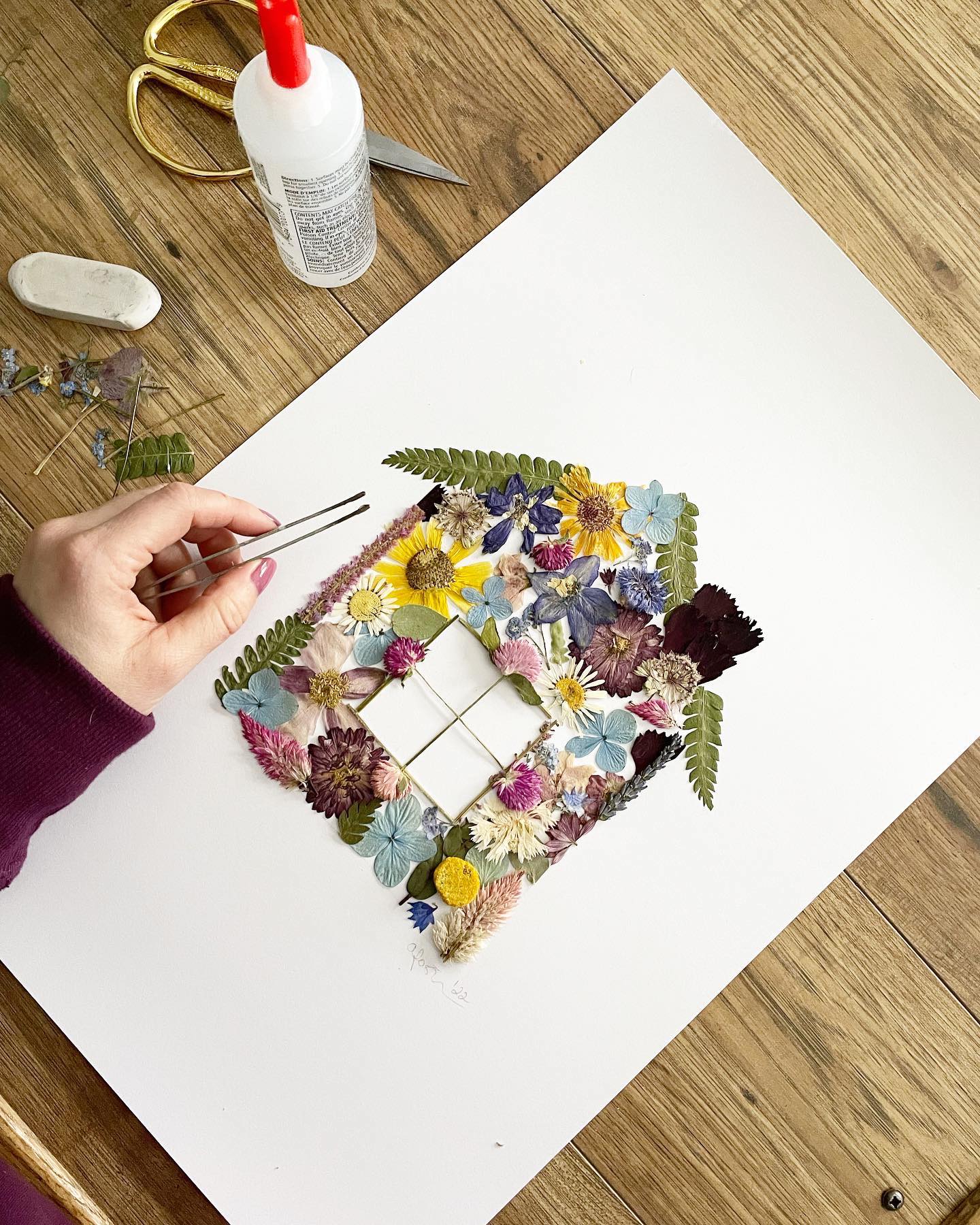 Home Sweet Home, Pressed Flower House