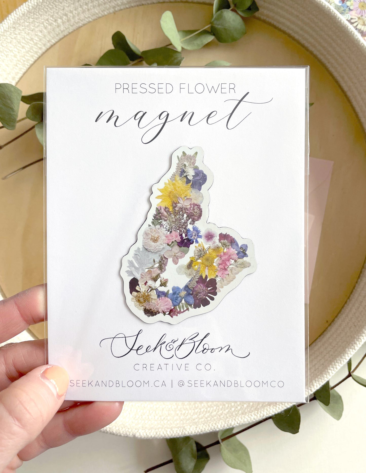 Cape Breton Map Pressed Flower