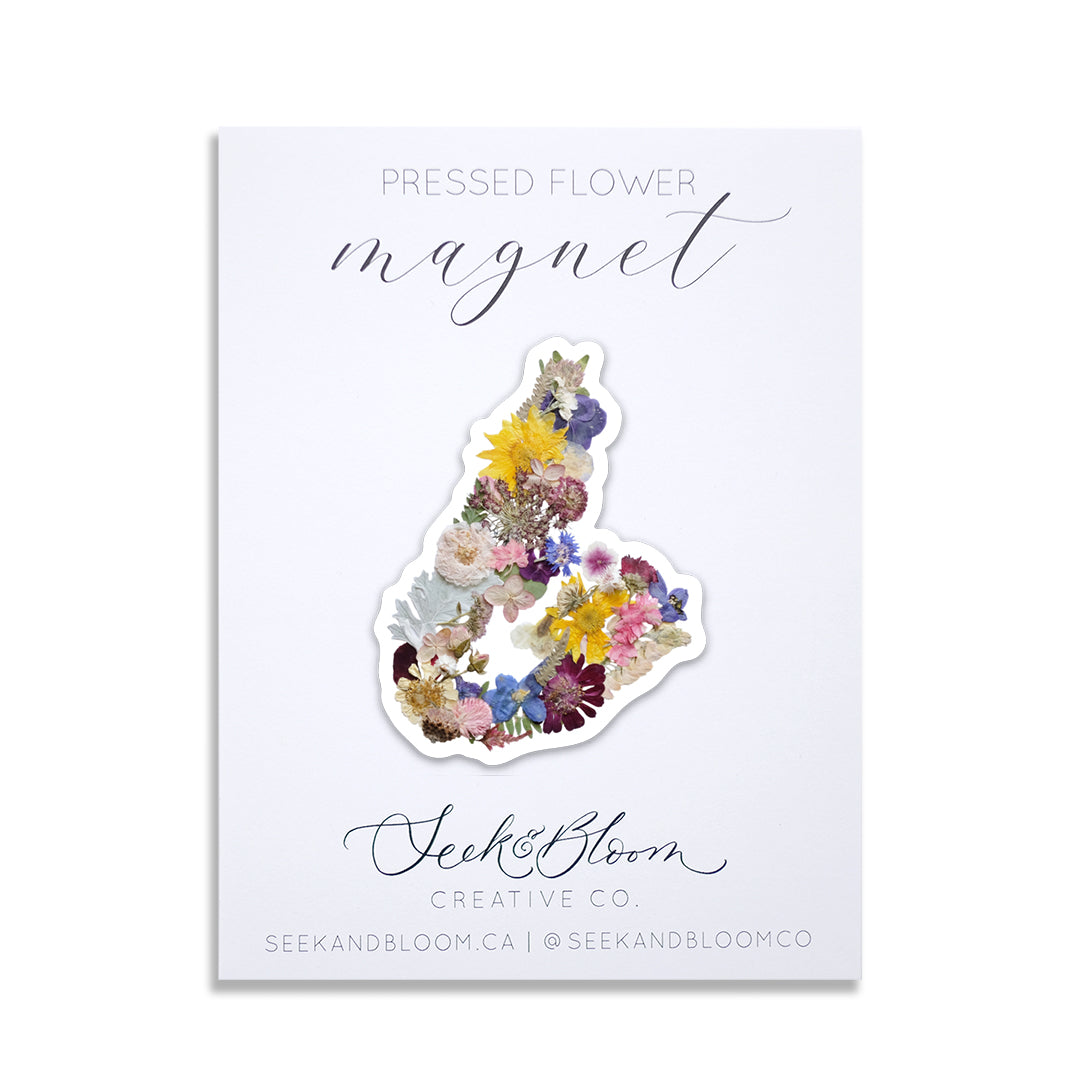 Cape Breton Map Pressed Flower